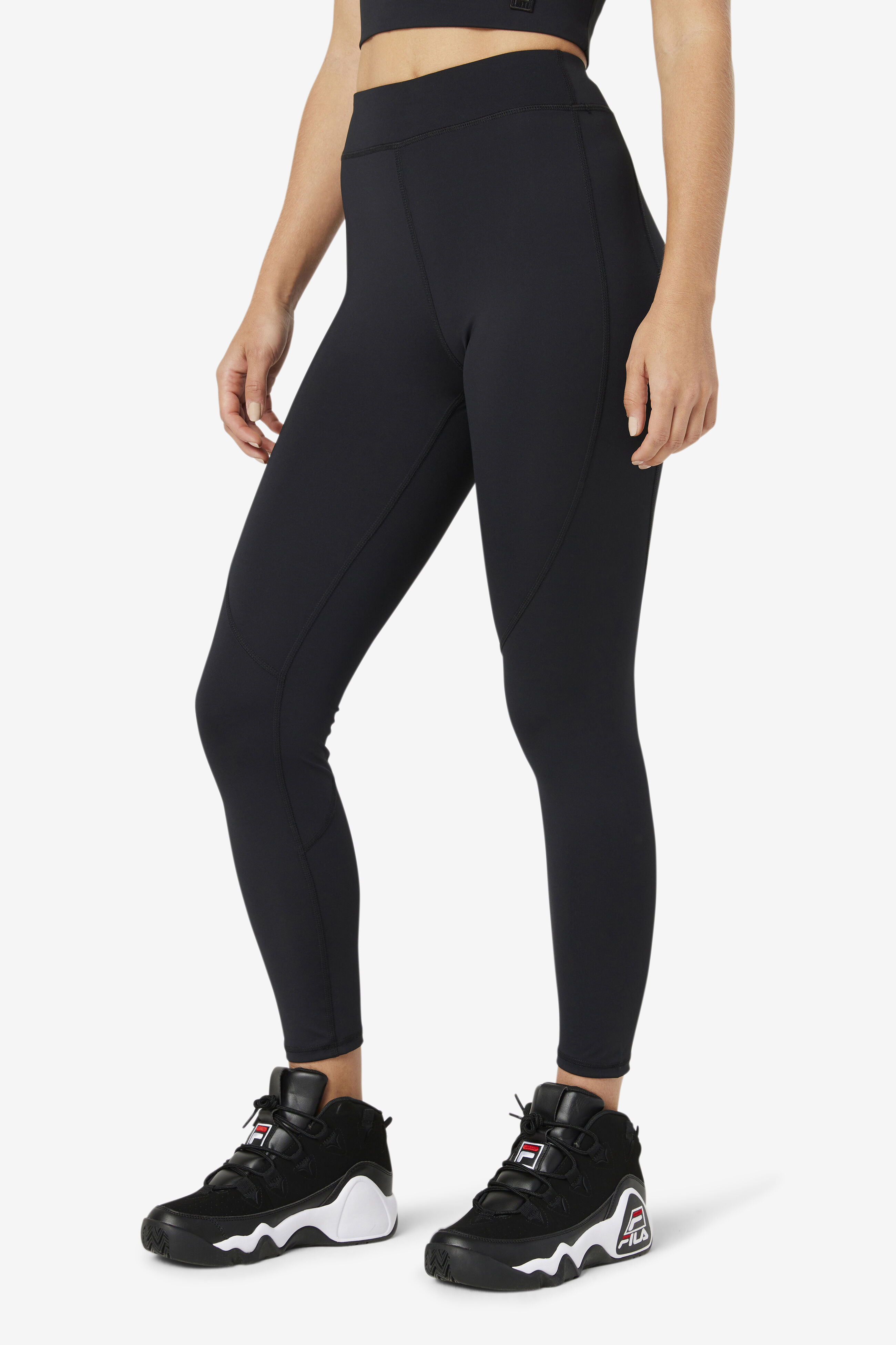 New FILA SPORT Women's Workout Gym Fitness High Waist Capri Leggings Black  Large | eBay